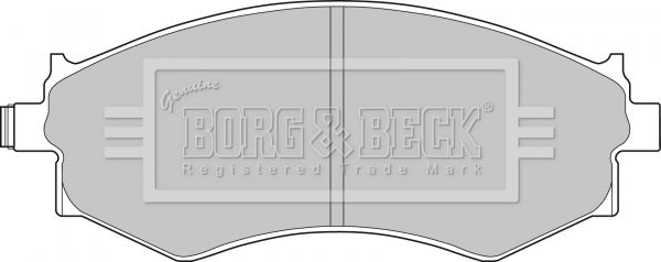 BORG & BECK Комплект тормозных колодок, дисковый тормоз BBP1494
